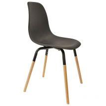 The Home Deco Factory - Chaise scandinave Phenix noir