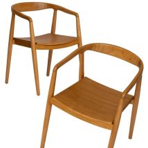 Made In Meubles - Chaise en bois de teck June (lot de 2)