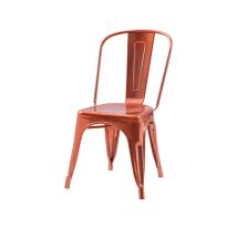 Chaise Style Industriel En Métal Couleur Cuivre - Finition Brillant