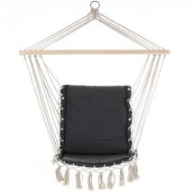 Detex - Chaise suspendue 55x100cm Siège fauteuil suspendu hamac Charge max. 150 kg Gris