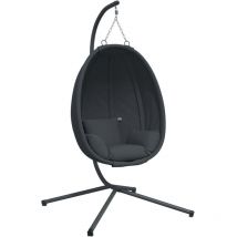 Chaise suspendue en forme d'œuf avec support anthracite Vidaxl