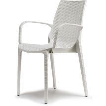 Chaise tissée design - LUCREZIA avec accoudoirs - deco