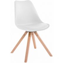 Chaise Toulouse similicuir piétement carré Blanc Nature