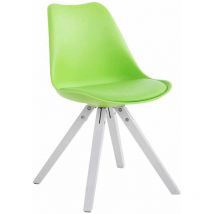 Chaise Toulouse similicuir piétement carré Vert Blanc