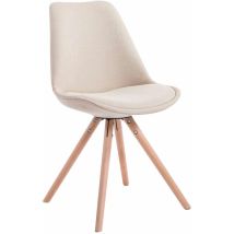 Chaise Toulouse tissu pieds ronds Crème Nature