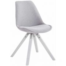 CLP - Chaise Toulouse tissu piétement en forme carrée Gris Blanc