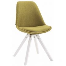 CLP - Chaise Toulouse tissu piétement en forme carrée Vert Blanc