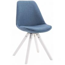 CLP - Chaise Toulouse tissu piétement en forme carrée Bleu Blanc