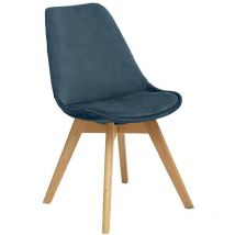Chaise velours Baya canard