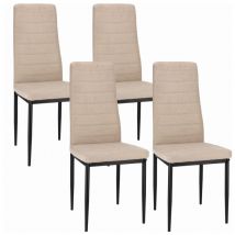 Jumi - Chaise verum en tissu beige - 4 pièces