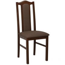 Mobilier1 - Chaise Victorville 144, Noix, 97x43x40cm, Tapisserie, En bois, Bois, Mobilier déjà assemblé