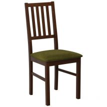 Chaise Victorville 170, Noix, 90x43x49cm, Tapisserie, En bois, Bois, Mobilier déjà assemblé