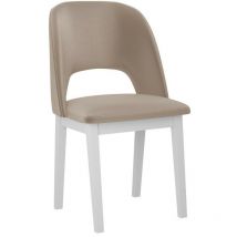 Mobilier1 - Chaise Victorville 333, Blanc, 83x48x54cm, Tapisserie, En bois
