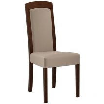 Chaise Victorville 345, Noyer, 96x45x52cm, Tapisserie, En bois, Bois