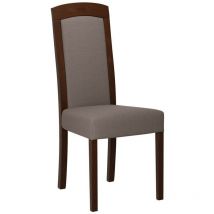 Chaise Victorville 345, Noyer, 96x45x52cm, Tapisserie, En bois, Bois