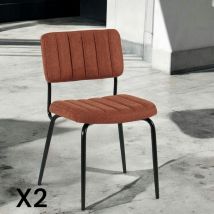 Chaise vintage rouille FAIRLIE (lot de 2)