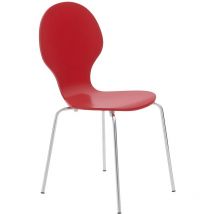 Chaise de visiteur Diego en bois Rouge