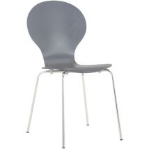 Chaise de visiteur Diego en bois Gris