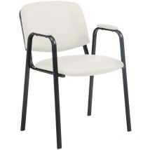 Chaise de visiteur Ken PRO similicuir Crème