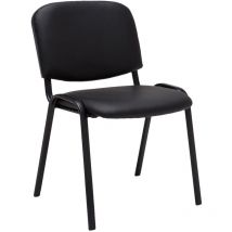 Chaise Visiteur Ken similicuir Noir