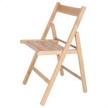Well home mobiliario & decoración Chaise Pliante, Vernis, 43x47x79 - Naturel