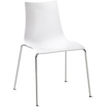 Scab Design - Chaise design, Chaise Zebra antishock 4 pieds métal Blanc en Plastique