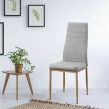 Chaise Zwolle Disponible en 3 couleurs Assise rembourée Pieds en bois Gris clair - gris clair