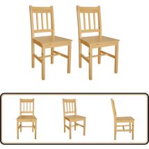 Chaises à manger lot de 2 bois de pin - Chaise De Salle à Manger - Chaises De Cuisine - Chaises En Bois - Set De Chaises - Meubles De Salle à Manger