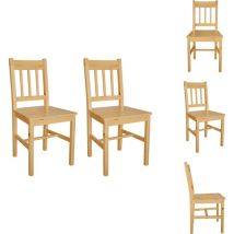 Chaises à manger lot de 2 bois de pin - Chaise De Salle à Manger - Chaises De Cuisine - Chaises En Bois - Set De Chaises - Meubles De Salle à Manger