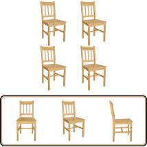 Vidaxl - Chaises à manger lot de 4 bois de pin - Chaise De Salle à Manger - Chaises De Cuisine - Chaises En Bois - Mobilier De Salle à Manger