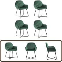 Chaises à manger lot de 4 vert velours - Chaise De Salle à Manger - Chaises Design - Chaises Modernes - Chaises Velours - Chaises Vertes