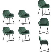 Chaises à manger lot de 4 vert velours - Chaise De Salle à Manger - Chaises Design - Chaises Modernes - Chaises Velours - Chaises Vertes
