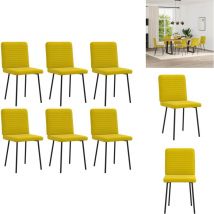 Chaises à manger lot de 6 jaune velours - Chaise De Salle à Manger - Chaises De Salle à Manger - Chaise - Chaise De Cuisine