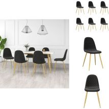 Chaises à manger lot de 6 noir velours - Chaise De Salle à Manger - Chaises De Cuisine - Chaises Modernes - Chaises Noires - Chaises Confortables