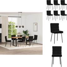 Chaises à manger lot de 6 noir velours - Chaise De Salle à Manger - Chaises De Salle à Manger - Chaise - Chaise De Cuisine
