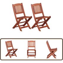 Vidaxl - Chaises à manger pour enfants lot de 2 Bois d'eucalyptus - Chaise Enfant - Chaise Jardin - Mobilier Enfant - Table Et Chaises Enfant
