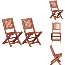 Chaises à manger pour enfants lot de 2 Bois d'eucalyptus - Chaise Enfant - Chaise Jardin - Mobilier Enfant - Table Et Chaises Enfant - Terrasse Enfant