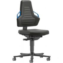 Chaises bureau 2 Roue Polster Poignée bleu