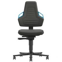 Chaises bureau 2 Roue K-CuirPoignée bleu