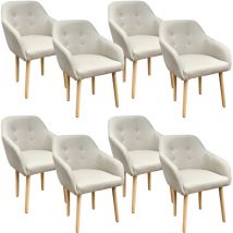 Kingpower - Chaises Chaises de salle à manger en ensembles de 2, 4, 6, 8 Fauteuils Chaises rembourrées Fauteuils avec accoudoirs Chaise bois