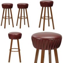 Vidaxl - Chaises de bar lot de 2 marron similicuir - Chaise De Bar - Chaise Industrielle - Tabouret De Comptoir - Mobilier Retro - Décoration