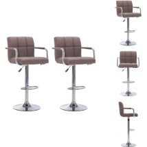 Chaises de bar lot de 2 taupe tissu - Chaise De Bar - Chaises De Bar - Chaise De Comptoir - Chaises De Comptoir