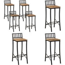 Vidaxl - Chaises de bar lot de 4 bois de manguier massif brut - Tabouret De Bar - Chaise De Bar - Mobilier De Cuisine - Chaise Design - Chaise