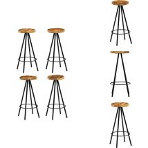 Vidaxl - Chaises de bar lot de 4 bois de manguier solide - Tabouret De Bar - Chaise De Bar - Mobilier Industriel - Meubles De Cuisine - Meubles De