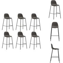 Chaises de bar lot de 6 gris foncé tissu - Chaise De Bar - Chaise De Comptoir - Chaises De Bar - Set De Chaises De Bar - Mobilier De Cuisine