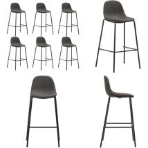 Vidaxl - Chaises de bar lot de 6 gris foncé tissu - Chaise De Bar - Chaise De Comptoir - Chaises De Bar - Set De Chaises De Bar - Mobilier De Cuisine