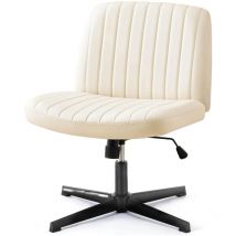 Joeais - Chaises de bureau sans roulettes - Chaises de coiffure - chaise pieds croisés - Chaises de bureau sans accoudoirs - Pour le bureau à