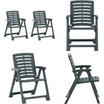 Chaises de jardin lot de 2 Plastique Vert - Chaise De Jardin - Meubles De Jardin - Mobilier De Jardin - Chaise Extérieure - Chaise En Plastique