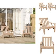 Chaises de jardin adirondack lot de 2 75x77x77 cm - Chaise De Jardin Adirondack - Chaises De Jardin Adirondack - Chaise De Jardin - Chaise Relax
