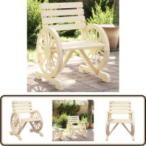 Chaises de jardin Bois de sapin massif - Chaise De Jardin - Mobilier De Jardin - Chaise En Bois - Fauteuil De Jardin - Salon De Jardin
